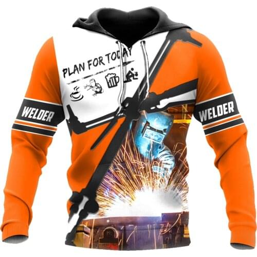 CLOOCL Fashion Welder Hoodie 3D Print Men Women Sweatshirts Casual Zipper Hoodie Autumn Solderer Work Clothes Pullover