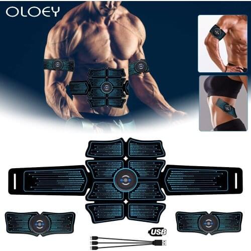 EMS Rechargeable Abdominal Electromagnetic Stimulation Of Muscles Trainer ABS Gym Abdomen Muscular Exercise Fitness Equipment