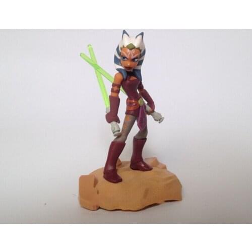 10cm Star Wars Mandano Ahsoka Tano Figure Doll Model PVC Toy Decoration OPP Bag Children Gift