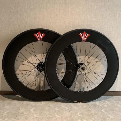 Fixed Gear Wheelset 90mm Rim 70mm Aluminum Alloy Flip-flop Wheel Road Bike Fixie Bicycle With Tires Cycling Parts