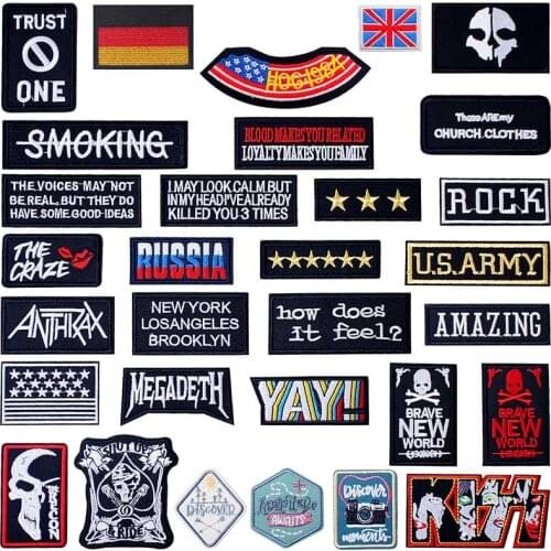 Square Oblong Iron On Patches Badges for Sew Seam Tailoring Clothes Suits of Coat Jacket Trousers T-shirt Pants Ornament Apparel