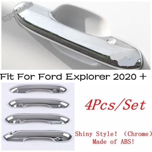 Lapetus Car Side Door Handle Cover Trim Fit For Ford Explorer 2020 2021 Exterior Refit Kit Bezel Molding Styling Accessories