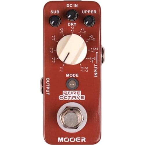 MOOER PURE OCTAVE Mini Octave Guitar Effect Pedal 11 Octave Modes Full Metal 3 Modulation Effects Chorus Tremolo Space Surround