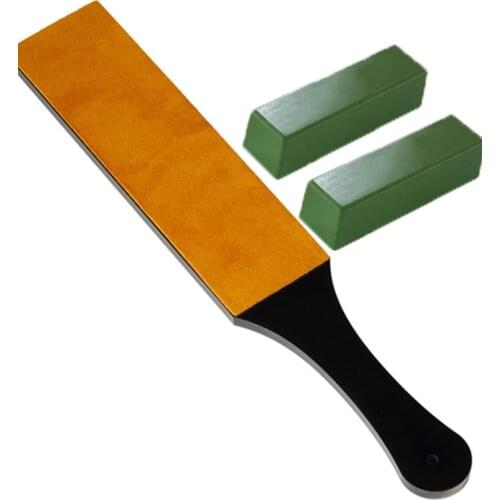 Polished mirror polishing combination large leather and polishing knife polishing tool Leather Honing Strop fine grind grinding