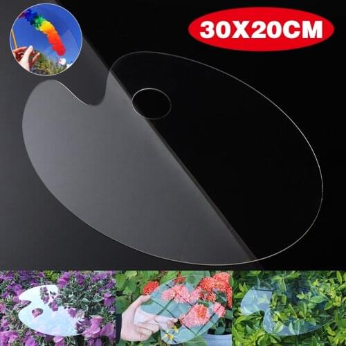 Clear Paint Palette Transparent Acrylic Gouache Artist Paint Pigment Mixing Palette For Art Oil Watercolor White Painting Tools