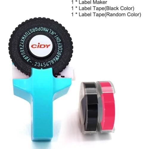 Portable label printer Mini printer Manual Label Maker DIY 3D Embossing Label Writer Printer Typewriter with Plastic Label Tapes