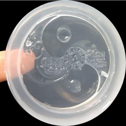 1pcs Tai Chi jade pendant Liquid silicone mold DIY resin jewelry pendant necklace pendant mold resin molds for jewelry