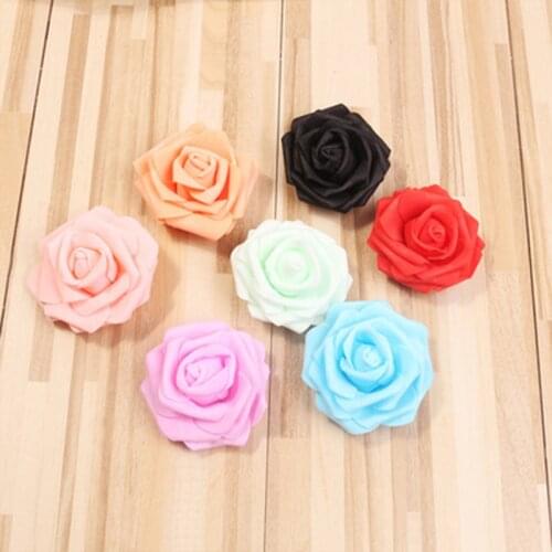 10pcs/ Bag 6.5CM Mini PE Foam Rose Head Artificial Handmade Rose Head DIY Wedding Home Decoration Festival Party supplies