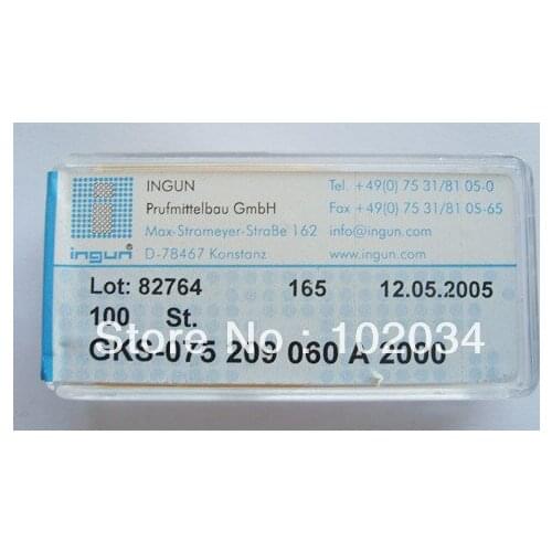 100PCS/LOT 100% ORIGINAL INGUN GKS-075-209-060 GKS-075 209 060 A 2000 Spring Test Probe Pogo Pin made in Germany