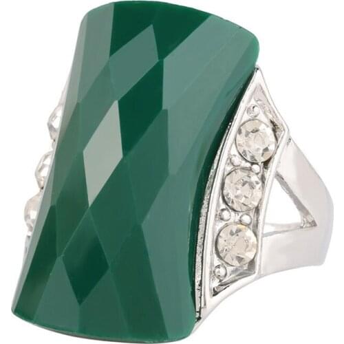 2 Color Explosion models selling Bohemia high-grade resin ring Retro Green /Black womens Ring Ring Gift SKU5621