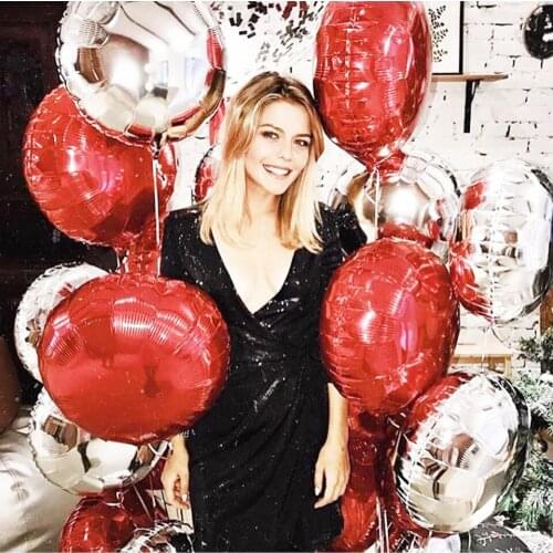 6pcs/lot Baby Shower 18 inch gold silver rose gold round helium foil Balloons wedding Birthday Party Decor event party supplies