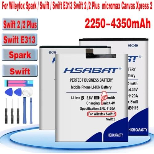 HSABAT SPB0116 SWB0115 Battery for Wileyfox Spark / Swift / Swift E313 for Wileyfox Swift 2 /2 Plus for micromax Canvas Xpress 2