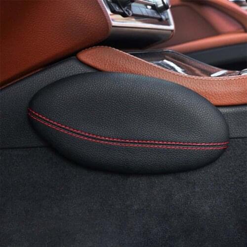 Car Foot Support Pillow Leg Support Car Seat Cushion Leather Leg Cushion Knee Pad Thigh Support Pillow Interior Car Accessories