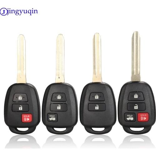 Jingyuqin 10ps For Toyota CAMRY 2012 2013 2014 2015 Corolla 2014 2015 4 Buttons Remote Car Key Shell Case Fob With TOY43 Blade