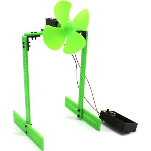 DIY Wind Fan Handmade Toys Physical Gizmo Building Blocks Kits Solar Energy Assembled Toy Teaching Tool