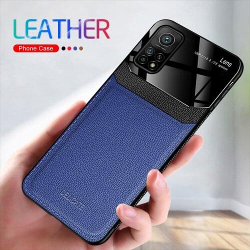 For Xiaomi Mi 10T Pro Case Luxury Leather Plexiglass Phone Cover Xiomi 10 T Lite Mi10T Light 10TPro 5G 10TLite Shockproof Coque
