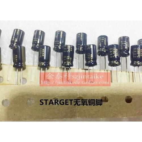 2020 hot sale 10pcs/30pcs ELNA imported audio capacitors 16V47UF 6X12 STARGET black gold 85 free copper feet free shipping