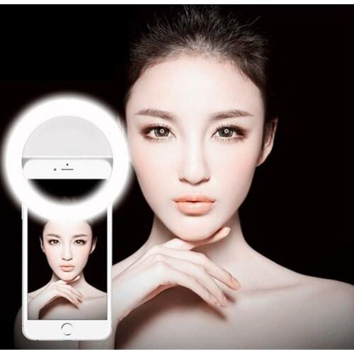 USB charge LED Selfie Ring Light for Iphone Supplementary Lighting Selfie Enhancing Fill Light For All Mobile Phones Smart Phone