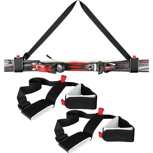 Ski Harness Shoulder Strap Hand-Held Double Snowboard Bandage Carriers Multifunctional Handle Nylon Belt for Outdoor Skiing