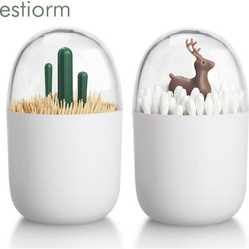 Transparent Toothpick Dispenser Cotton Balls Cotton Swab Holder toothpick bottle toothpick holder For Living Room Decoration