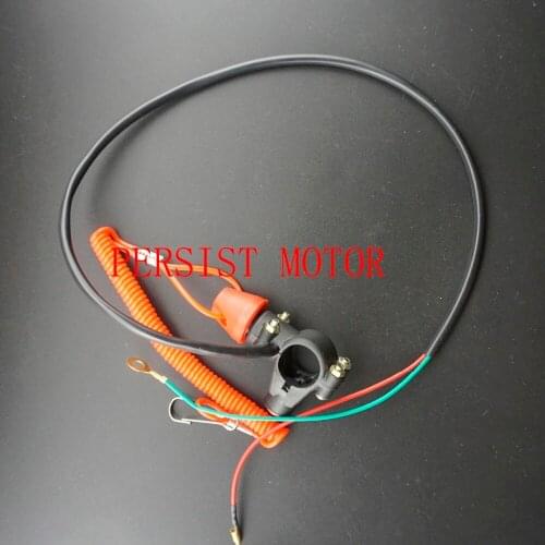 Motorcycle ATV Quad Racing Engine Stop Tether Closed Kill Switch Push Button Dirt Pit Bike MX Motocross Free shipping