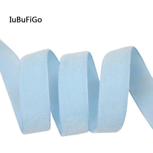 [IuBuFiGo] 1/8"(3mm) Plain Solid Velvet Ribbon Handmade Ribbonsb DIY hairbow accessories 100yard/roll