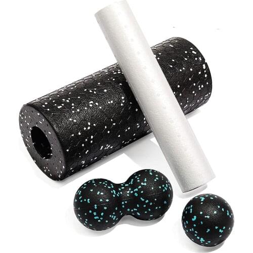 Fitness Yoga Roller EPP 2 in 1 Foam Roller Set for Deep Tissue Massage and Exercise, Neck Back Leg Arm Feet Muscles Recovery