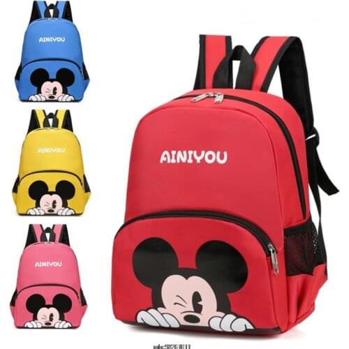 Disney Mickey Mouse Minnie schoolboy schoolbag school kindergarten princess backpack girl burden backpack large capacity travel