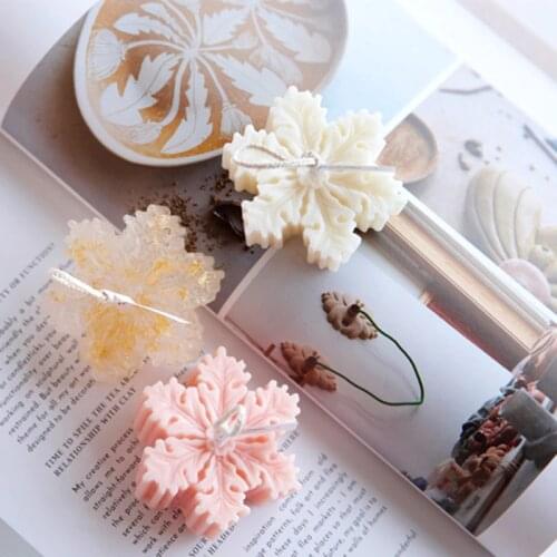 Silicone Snowflake Mold Candle Soap DIY Aromatherapy Gypsum Candle Decoration Mold Candy Chocolate Making Tools Christmas