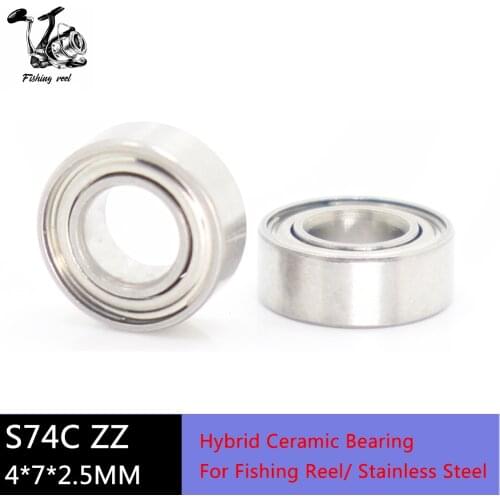 SMR74ZZ CB For SHIMANO Reel Handles Bearing 2PCS 4*7*2.5 mm Stainless Steel Hybrid Ceramic Bearings SMR74 ZZ SMR74-2Z