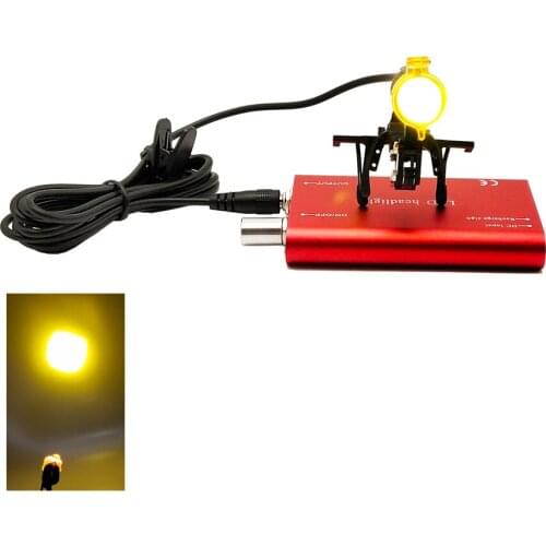 Dental Medical Loupes Headlight 3w Filter Yellow for Dentist LED Surgical Magnifier Head