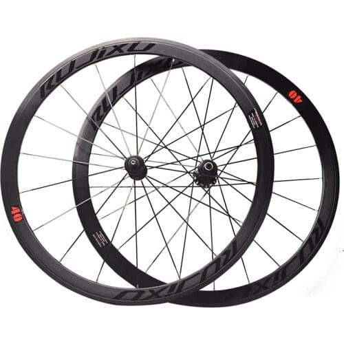Ultralight Carbon Hub 700c 40mm Road Wheelset Aluminum Alloy Gear Set for Bicycle Wheel