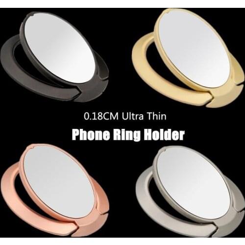 Ultra Thin Mobile Phone Holder Stand Finger Ring Cellphone Mount 360 Degree Rotatable Holder Buckle For Samsung iPhone Xiaomi