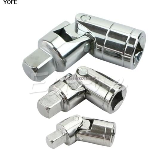 Universal Joint Set Ratchet Angle Extension Bar Socket Adapter 1/4" 3/8" 1/2"