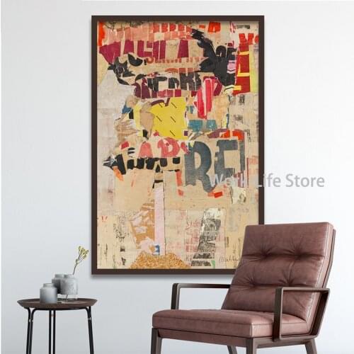 Vintage Hipster Graffiti Letter Canvas Art Print Painting Poster and Prints classic Wall art Picture For Living Room, Home Decor