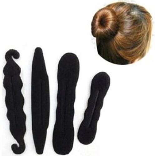 1/2/3/4pcs Hair Styling Magic Sponge Clip Foam Bun Curler Hairstyle Twist Maker Tool Hot Sale Fashion Styling Hair Accessories