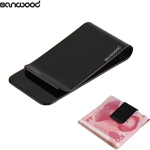1Pc Portable Stainless Steel Mini Simple Pocket Purse Simple Money Clip Holder