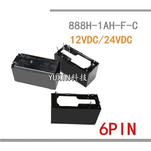 5PCS/lot New Relay 888H-1AH-F-C-12VDC 888H-1AH-F-C-24VDC 888H-1AH-F-C 24VDC 888H 1AH F C 24V 888H1AHFC 12V 6PIN 17A