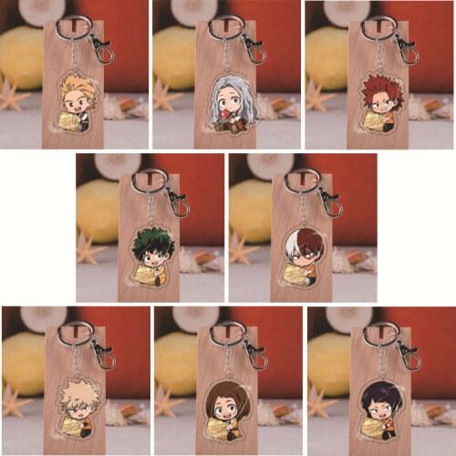 Anime Boku Hero Academic my hero academy acrylic key chain Keyrings Bag Pendant