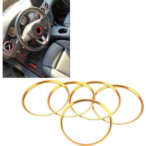 Car Air Vent Outlet A/C Ring Trims Stickers Cover for Mercedes-Benz A/B Class CLA GLA180 200 220 250 260
