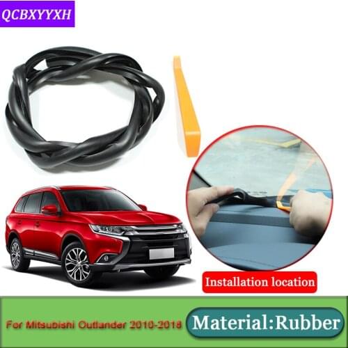 Car-styling For Mitsubishi Outlander 2010-2018 Rubber Anti-Noise Soundproof Dustproof Car Dashboard Windshield Sealing Strips