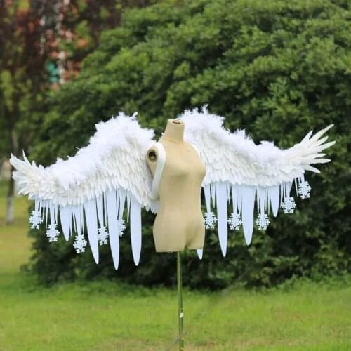 White Super-large Victoria feather Wing Model Walking Show Stage Performance High-end Commercial Performance Feather Wing