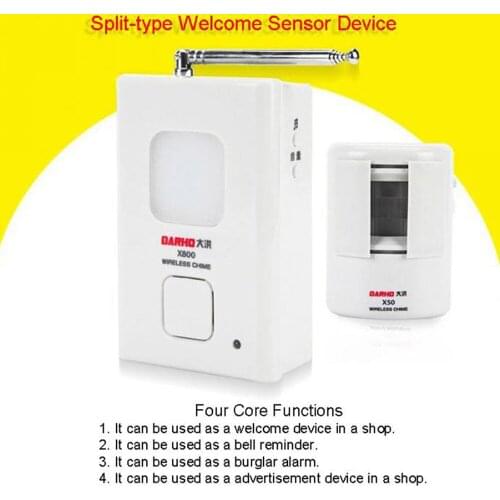 Wireless Doorbells Entry Welcome Alarm Chime Motion Sensor Detector System
