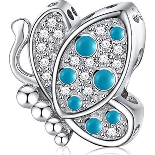 925 Sterling Silver Butterfly Beads Fit Charms Silver 925 Original 2020 Bracelet Beads Reflexions For Women DIY Jewelry Making