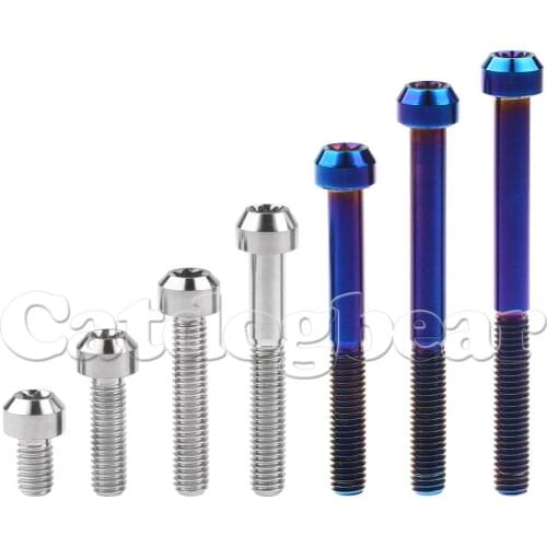 Catdogbear M6x10 15 20 25 30 35 40 45 50 60 65 70 80mm Titanium Bolt Torx Head Screw for Bicycle Motor