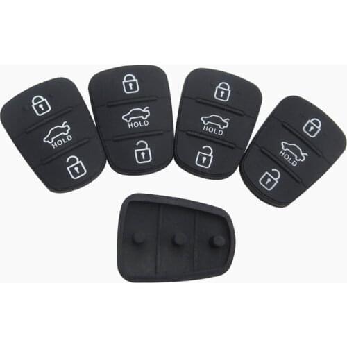 2/1PCS Remote Key Fob Case 3 Button Folding Key Button Rubber Pad Replacement Button for Hyundai I10 I20 I30 IX35 for Kia K2 K5