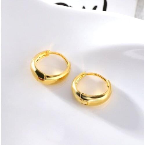 European and American Popular Temperament Fashion Hoop Earrings French Niche Cold Wind Circle Earrings Jewelry Female Gifts