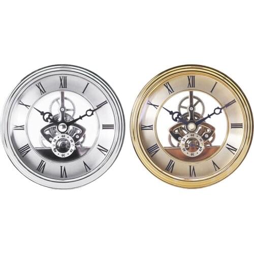 97mm Classical Perspective Metal Wall Clock Quartz Gifts for Living Room