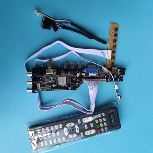 Kit For N101BGE 1366x768 HDMI-compatible remote driver panel monitor digital controller board DVB-T DVB-T2 LED USB VGA AV TV