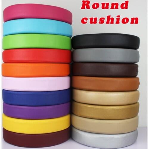 New Synthetic Leather Round Cushion Sofa Chair Stool Seat Foam Cushion Chair Pads Office Vehicles Home Waterproof